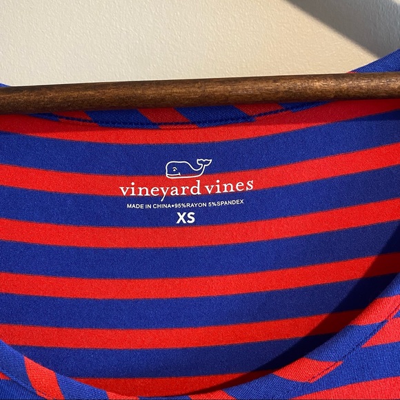 Vineyard Vines Red and Blue Striped Maxi Dress Size S - Picture 4 of 6